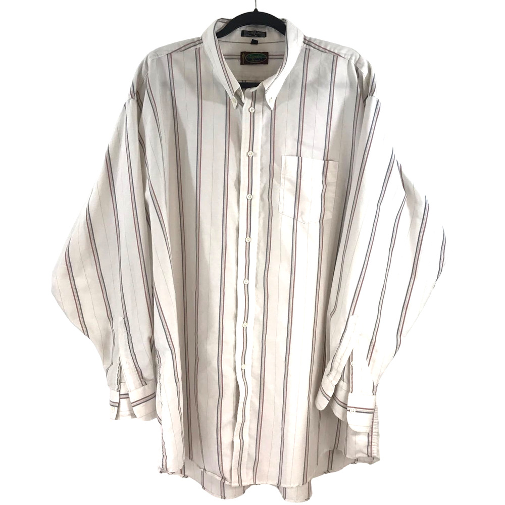 Camden Men’s Button Down Long Sleeve Shirt Single Needle Tailored Sz 19-36 Big